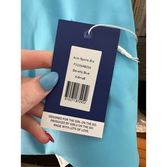 NWT Addison Bay Smooth Arch Sports Bra In Beverly Blue Size XS $68 MSRP - Picture 7 of 8
